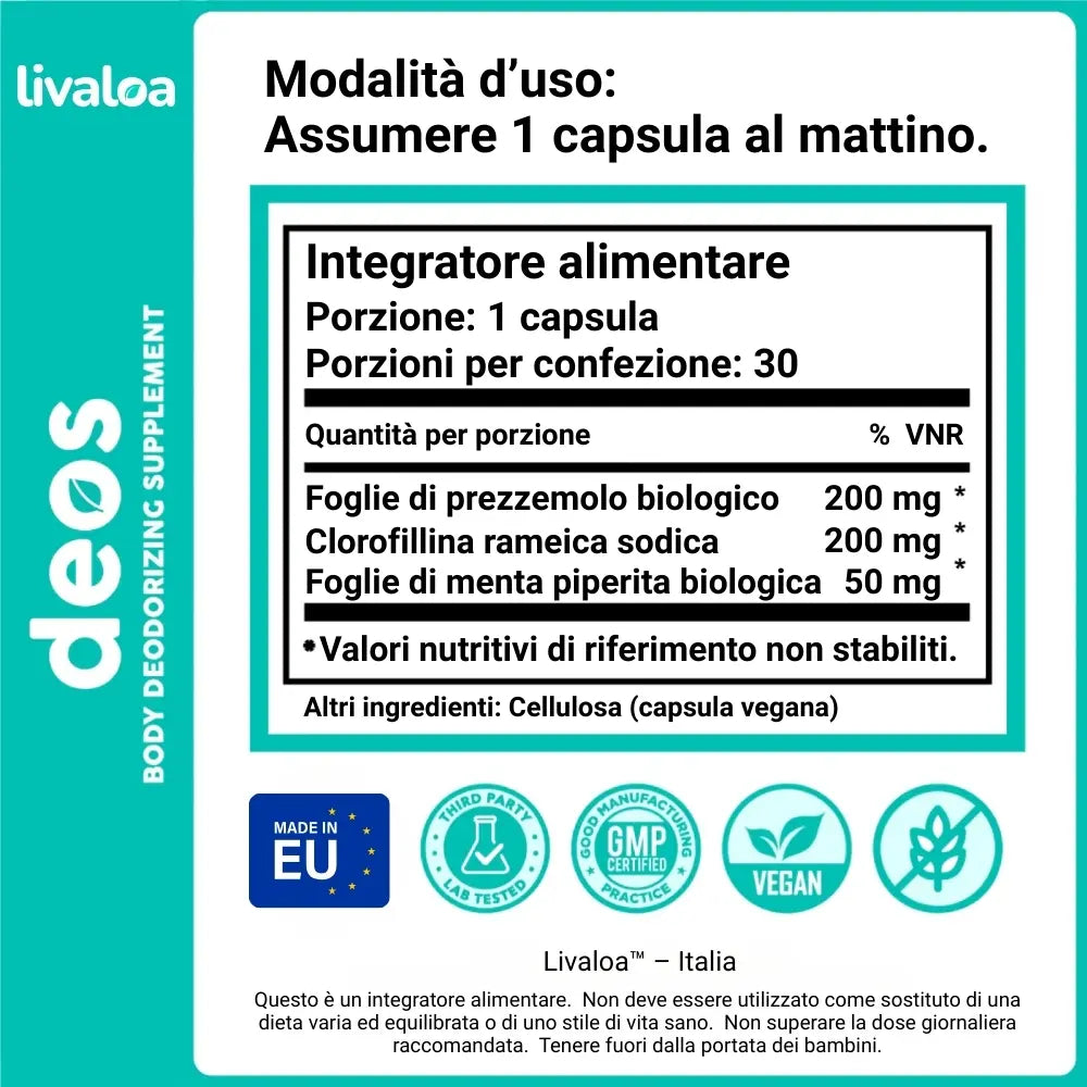 DEOS – integratore contro i cattivi odori